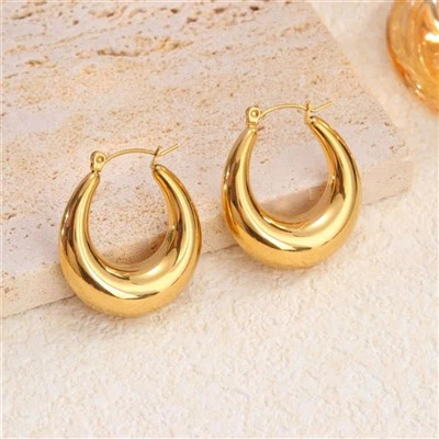 French Retro High-end Minimalist Hollow U-shaped Earrings ​
