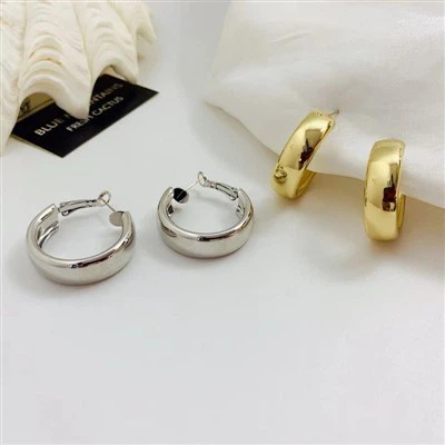 European Style Wide Hoop Earrings
